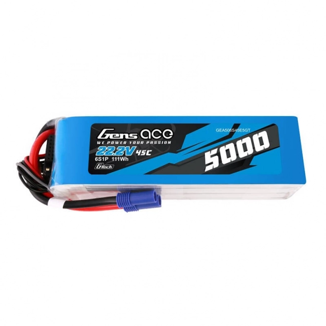 Gens ace G-Tech 5000mAh 22,2V 45C 6S1P LiPo baterie s konektorem EC5