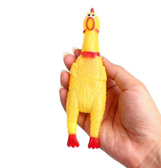 Pískací hračka pro psy - kuře, 16 cm