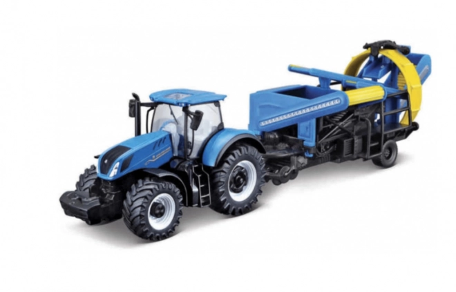 Bburago 10cm Farm tractor New Holland T7.315 s kultivátorem