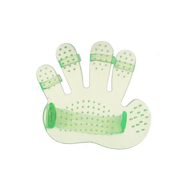 Masážní a koupací rukavice pro psy - zelená