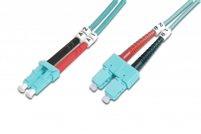 FO LC-SC MM 50/125 OM3 duplexní LSOH optický patchcord 5m