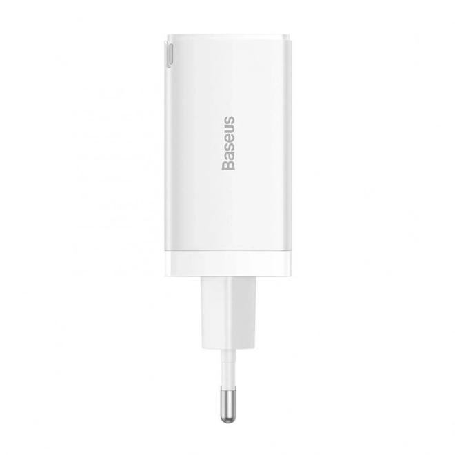 Nástěnná nabíječka Baseus GaN5 Pro 2xUSB-C + USB, 65W (bílá)