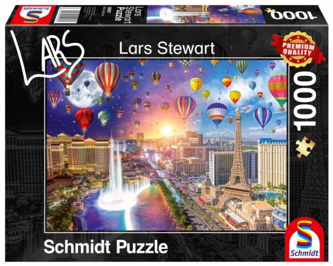 Puzzle Premium Quality 1000 dílků Lars Stewart Las Vegas (Den / Noc)