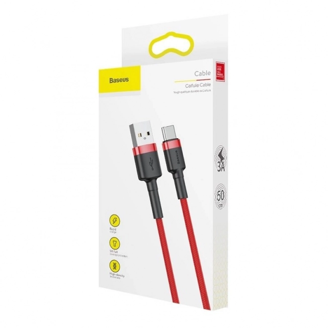 Baseus Cafule USB-C kabel 2A 3m - červený