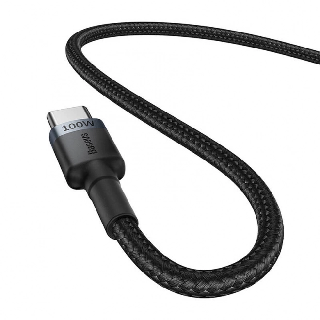 Kabel Baseus Cafule USB-C na USB-C 100W,1m, 2ks (červeno-černý, šedo-černý)