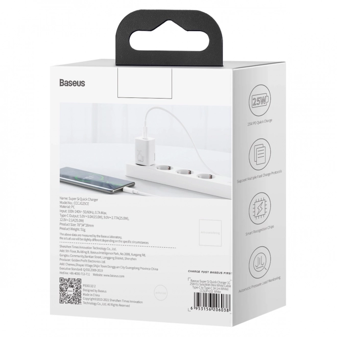 Ładowarka sieciowa Baseus Super Si Quick Charger 1C 25W (bílá)