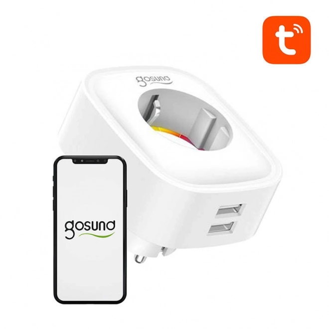 Smart plug WiFi Gosund SP112 2xUSB, 16A, Tuya