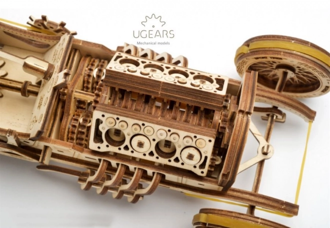 Ugears 3D puzzle - U9 Grand Prix auto 348 dílků