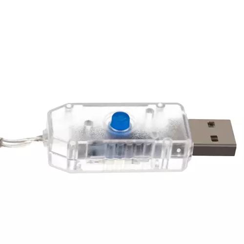 Světelný závěs 300 LED USB - teplá bílá KŚ19768