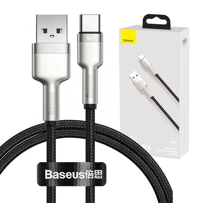 Kabel USB pro USB-C Baseus Cafule, 66 W, 1 m (černý)