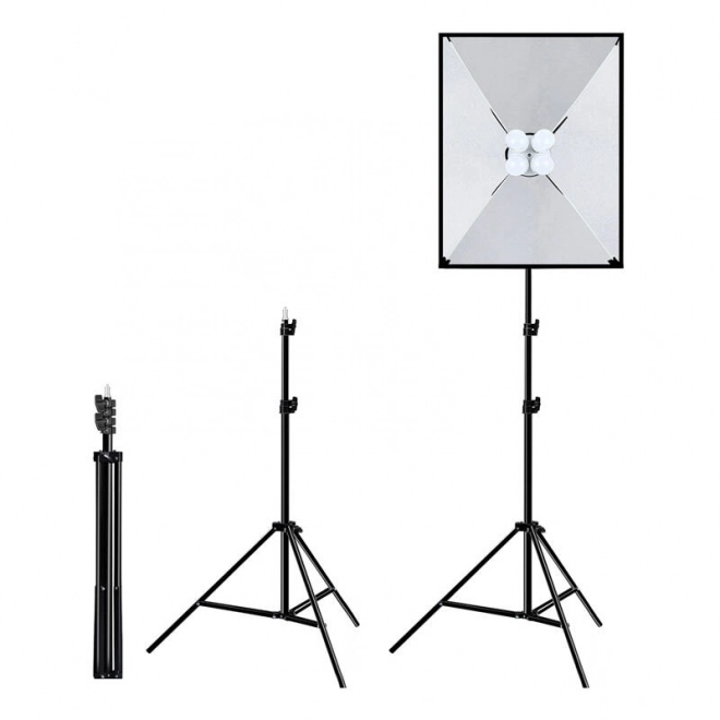 Studiová sada Puluz softbox 50x70cm, stativ, LED žárovka 4 ks PU5071EU