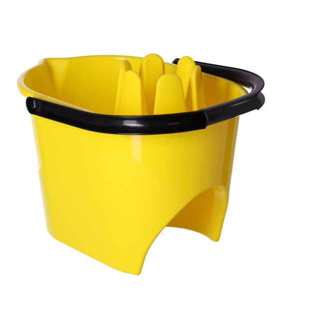 Kbelík na mop se ždímacím zařízením, POLISH PRODUCT - žlutý