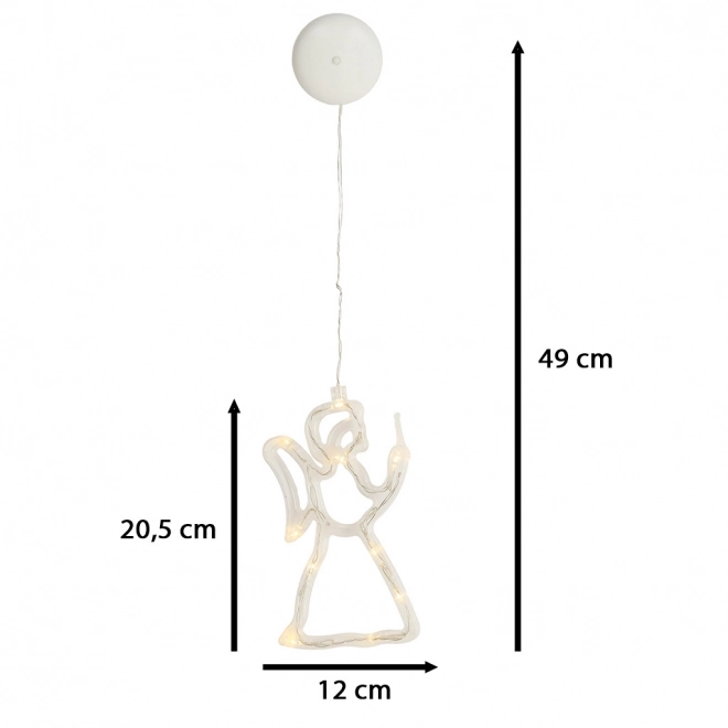 LED teplá bílá závěsná dekorace – andílek