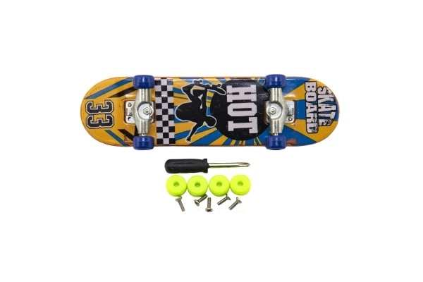 Šroubovací prstový skateboard s doplňky - 9 cm