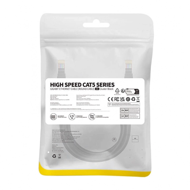 Síťový kabel Baseus Ethernet CAT5, 2 m (černý)