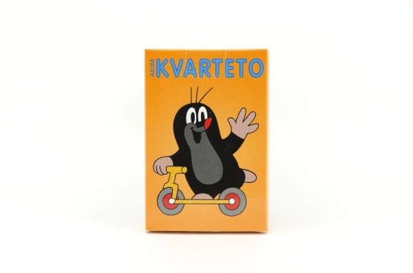 Kvarteto Krtek 2 společenská hra - karty v papírové krabičce 6x9cm