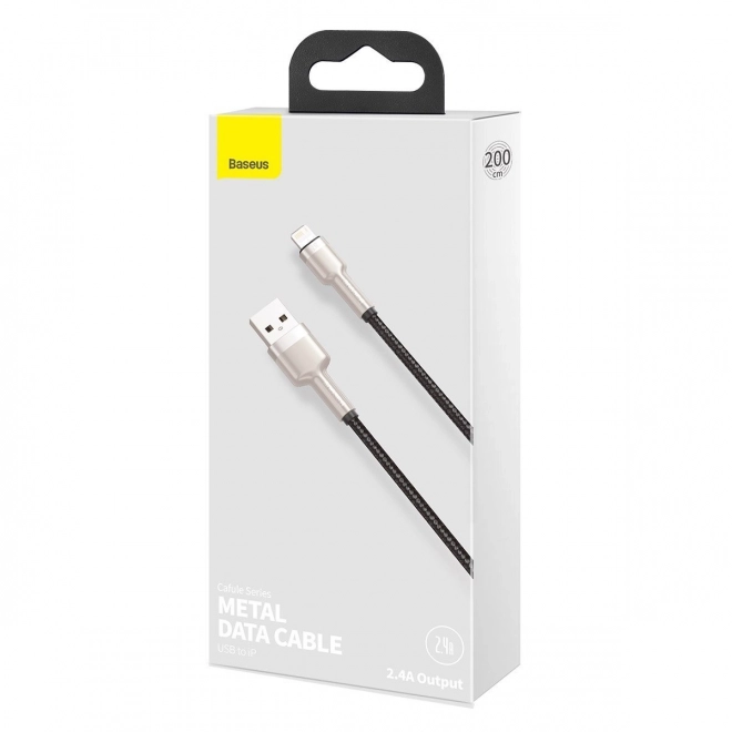 USB kabel pro Lightning Baseus Cafule, 2,4A, 2m (černý)