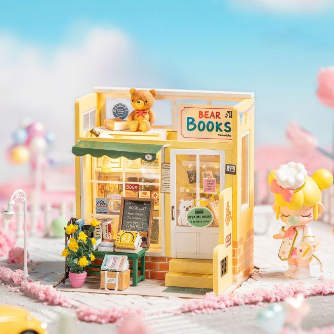 Knihkupectví - DIY Miniaturní domeček pro panenky