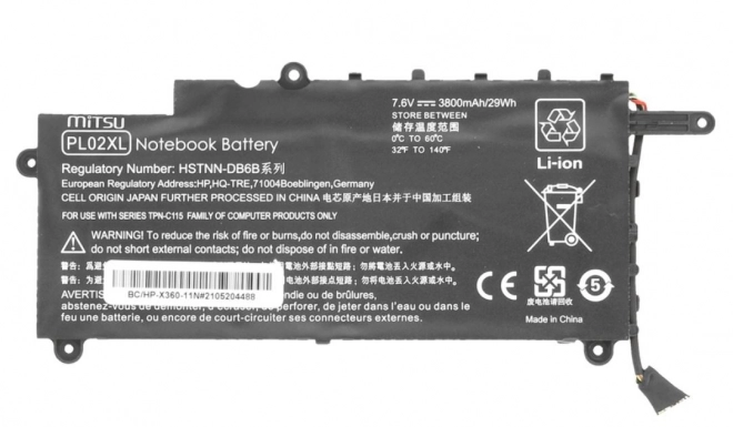 Baterie pro HP Pavilion X360 11-N 3800 mAh (29 Wh) 7,4 - 7,6 V