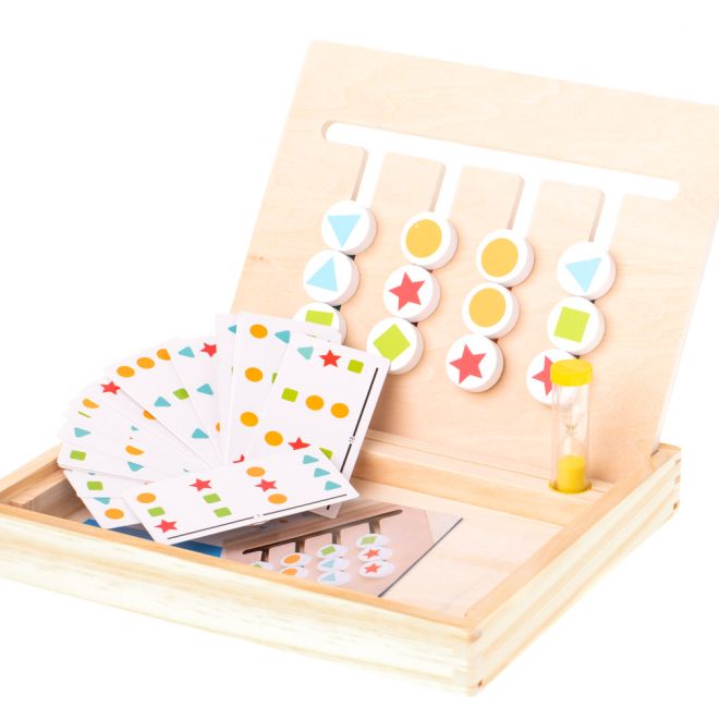 Dřevěná vzdělávací hračka odpovídající barvám tvarům montessori