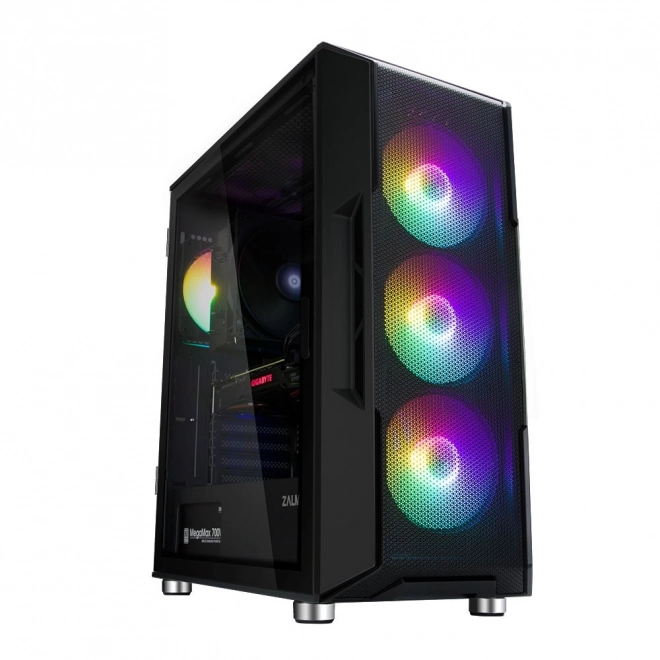 I3 Neo ATX Mid Tower RGB 4x ventilátor, černý