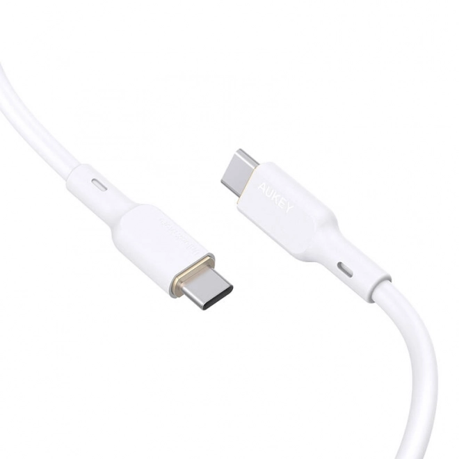 Kabel USB-C na USB-C Aukey CB-SCC102, 100W, 1,8 m (bílý)