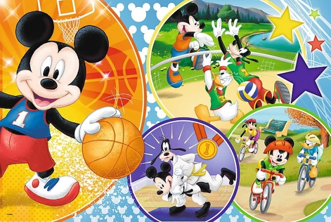 Puzzle 24 dílků Maxi - Mickey Mouse, čas na sport!