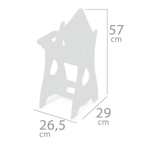 DeCuevas 55429 Dřevěná jídelní židlička pro panenky Martin 2019