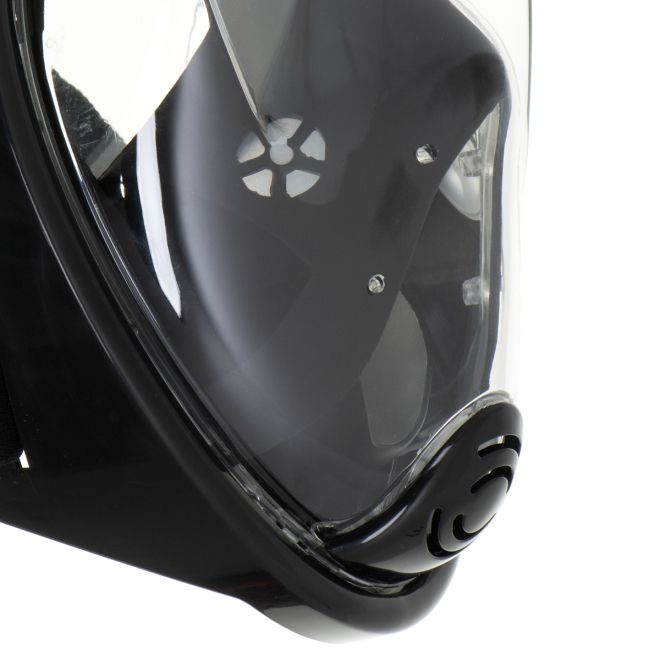 Skládací celoobličejová maska se šnorchlem  L/XL černá
