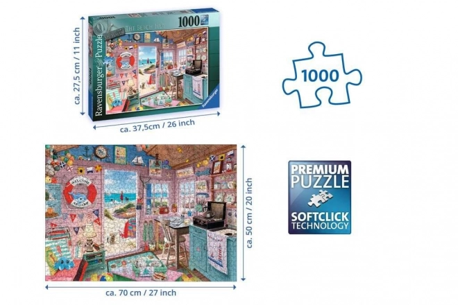 Puzzle 2D 1000 dílků Plážová chata