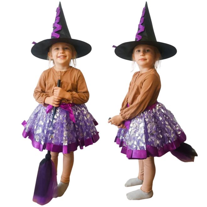 Kostým čarodějnice fialová