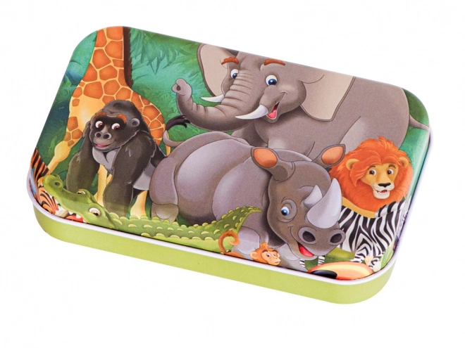 Dětské puzzle s čísly - safari zvířátka