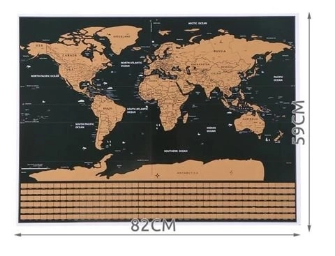 Seškrabávací mapa světa – Mapa + příslušenství