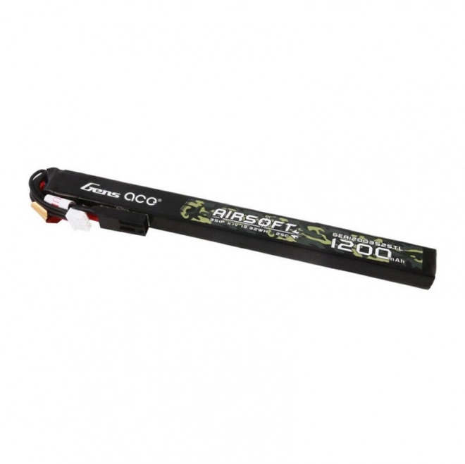 Gens ace 25C 1200mAh 3S1P 11.1V Airsoft Gun Lipo baterie s mini Tamiya konektorem Dlouhá velikost