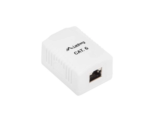 Povrchová zásuvka 1x RJ45 Cat.6 bílá stíněná