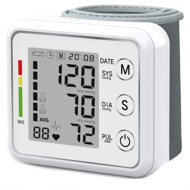 Elektronický LCD monitor krevního tlaku na zápěstí