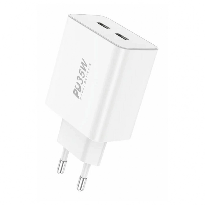 Domácí nabíječka 2x USB-C 35W rychlá PD