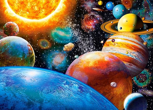 CASTORLAND Puzzle 180 dílků Planety a jejich měsíce - Planety a jejich měsíce 7+