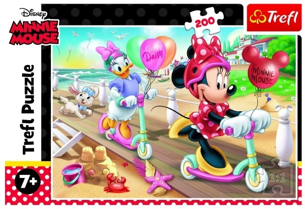 Puzzle Minnie na pláži/Disney Minnie 200 dílků 48x34cm v krabici 33x23x4cm