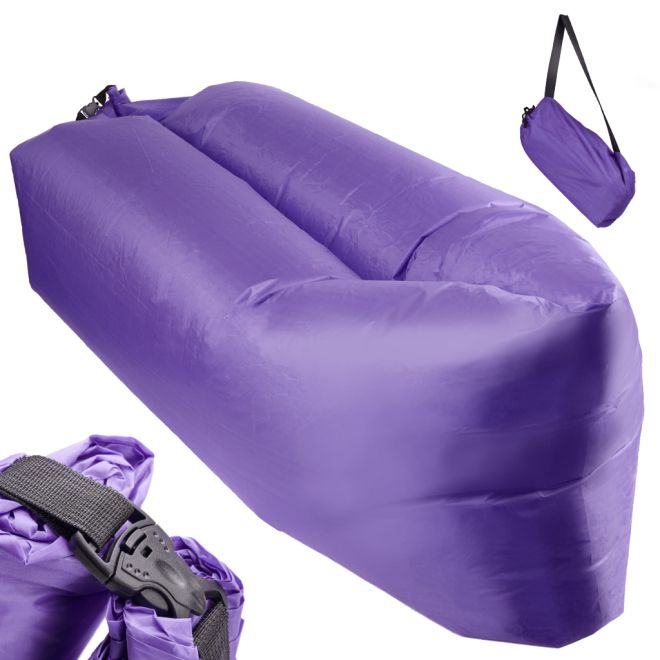 Nafukovací lehátko Lazy Bag – Fialové