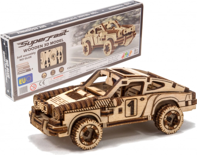 Wooden City 3D puzzle Superfast Rally Car č.4