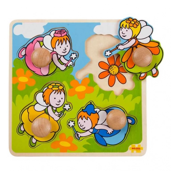 Bigjigs Toys Vkládací puzzle víly