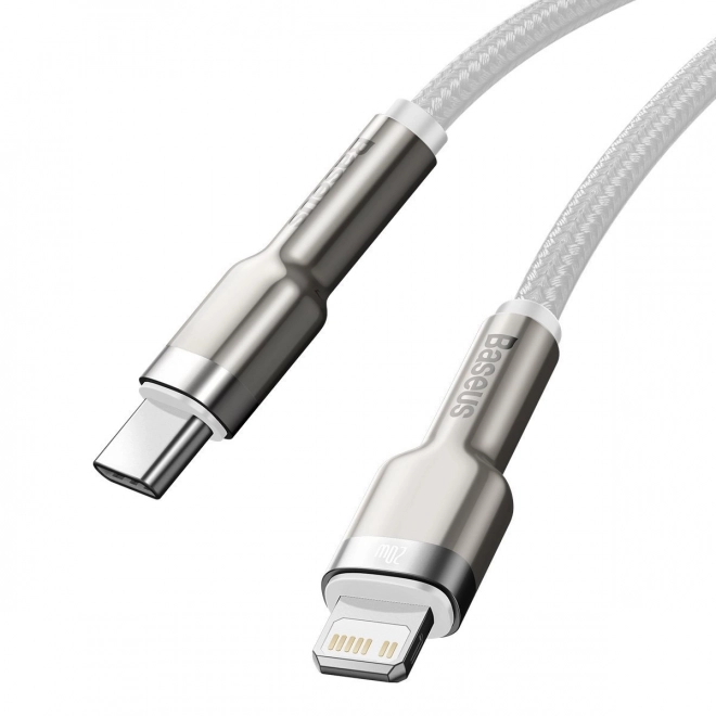 USB-C kabel pro Lightning Baseus Cafule, PD, 20W, 1m (bílý)