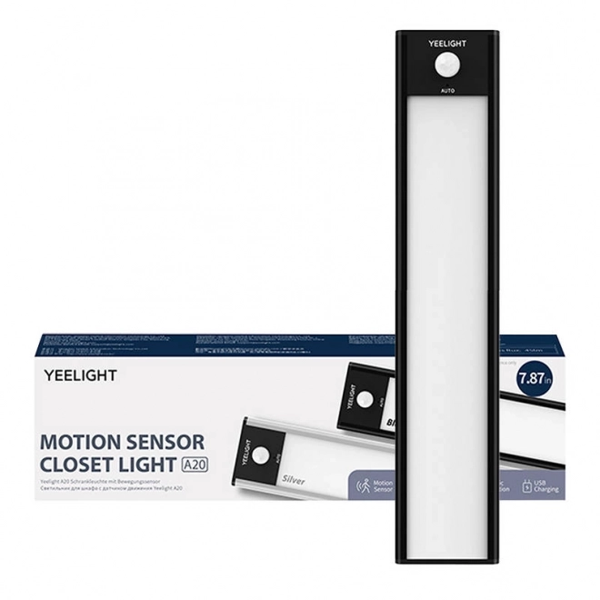 Yeelight Světlo do skříně černé 20 cm 2700K