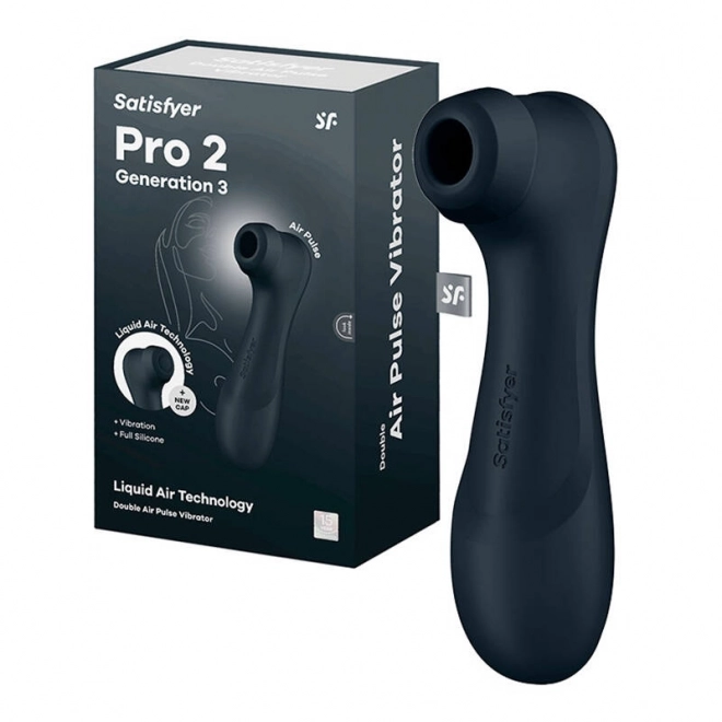 Masážní přístroj na klitoris s aplikací Satisfyer Pro 2 Generation 3 (tmavě šedý)