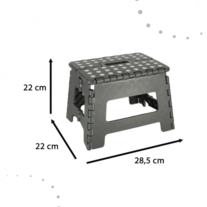 Protiskluzová skládací stolička 22 cm tmavě šedá