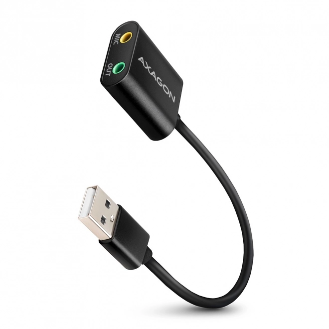 ADA-12 USB 2.0 48kHz/16-bit stereofonní externí zvuková karta, kovová, kabel USB-A 15 cm