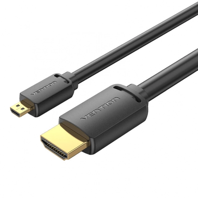 Kabel HDMI-D samec na HDMI-A samec Vention AGIBG 1,5 m, 4K 60 Hz (černý)