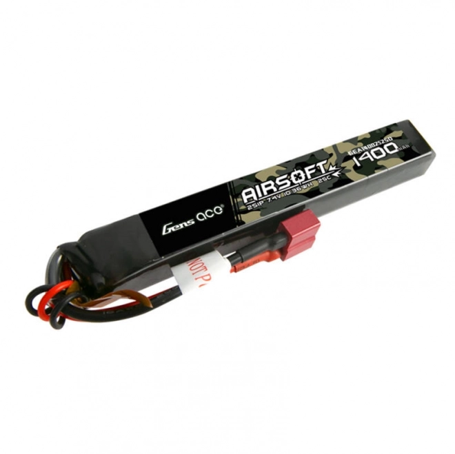 Gens ace 25C 1400mAh 2S1P 7,4V Airsoft Gun Lipo baterie s T konektorem