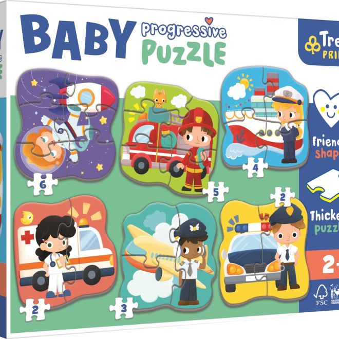 Baby puzzle Povolání a vozidla